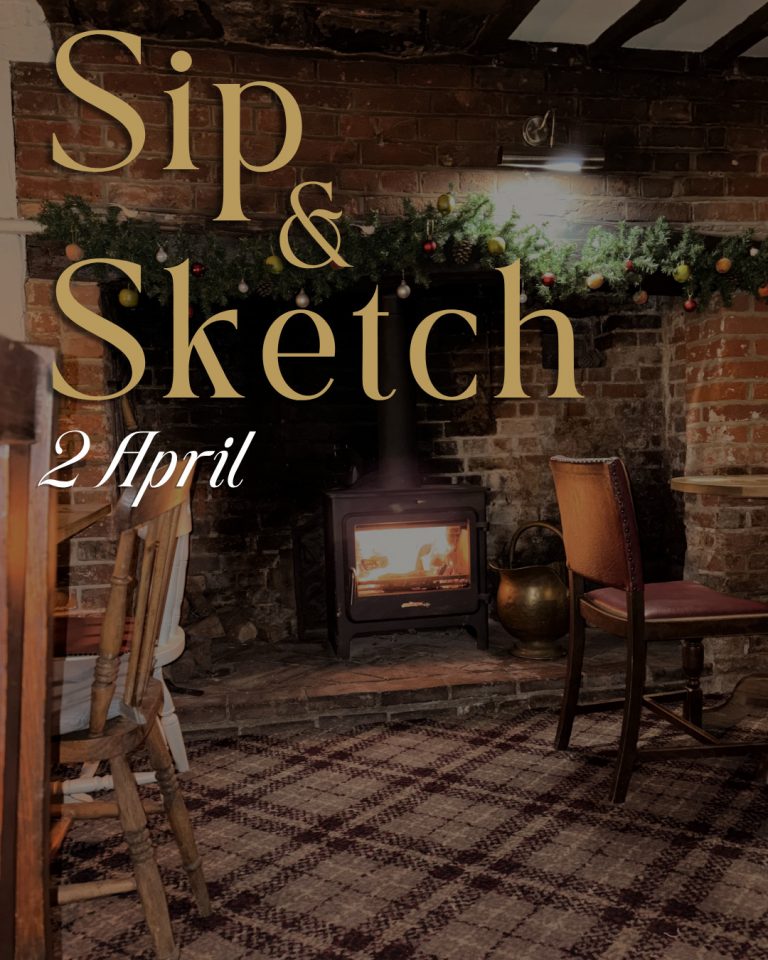 Like to draw with your drink? Why not check out our special Sip & Sketch event on the 2nd of April between 7 - 9pm! £35 booking which includes not only entry but also 2 glasses of house wine or beer!