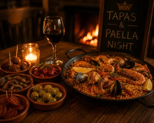The crown arford tapas paella
