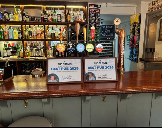 The crown Best Pub certificates 2025